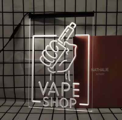 Vape Shop LED Neon Sign RGB Retail Display Window Advertising