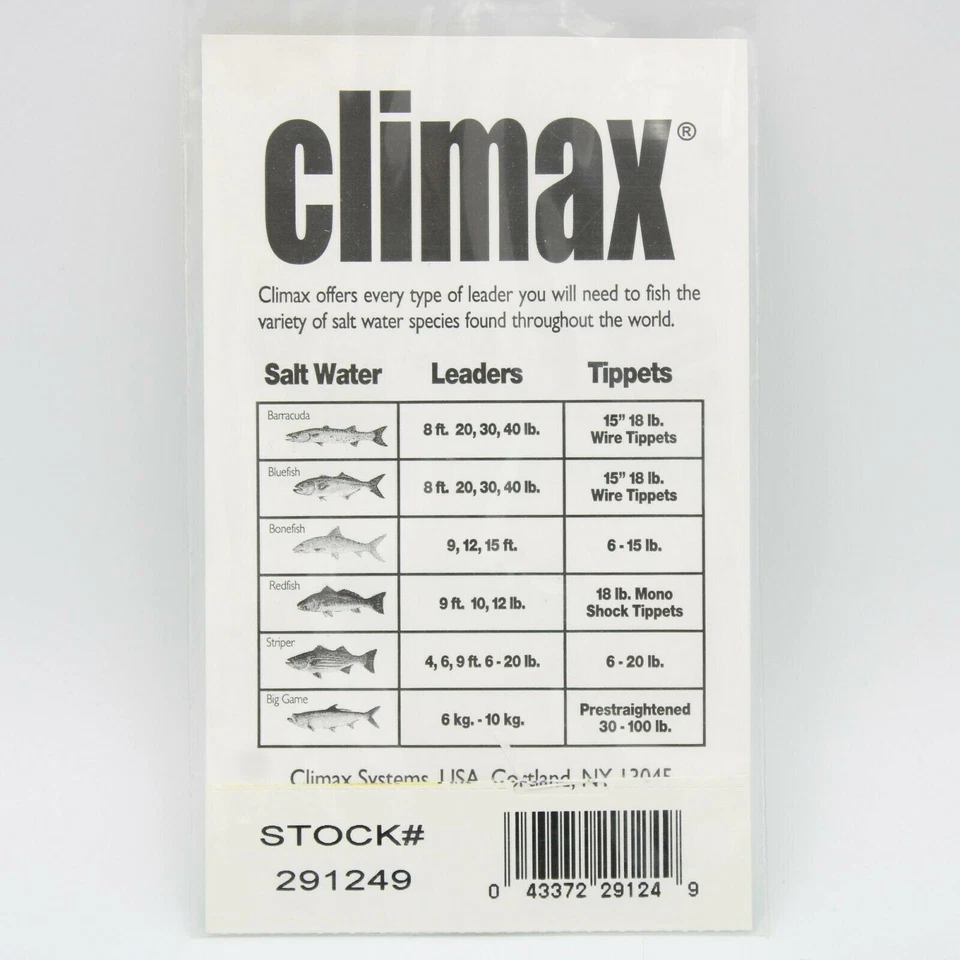 Monofilamento de pesca con mosca Climax Striper Leaders 6 pies 10 lb 291249 Foto 2 de 3