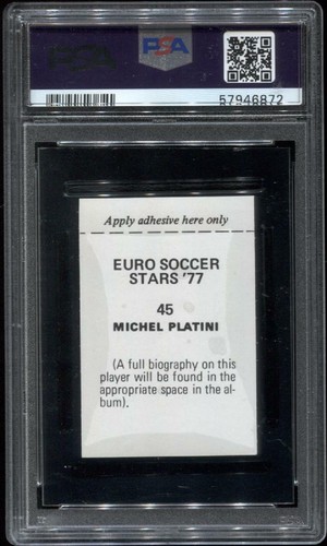 1976 Euro Soccer Stars '77 #45 Michel Platini PSA 4 VG-EX - Picture 2 of 2