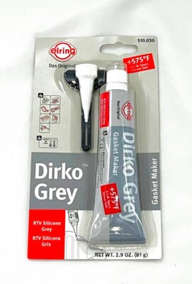 Elring Dirko Grey High Temp +575F Silicone Gasket Maker Sealant RTV Silcone Gray