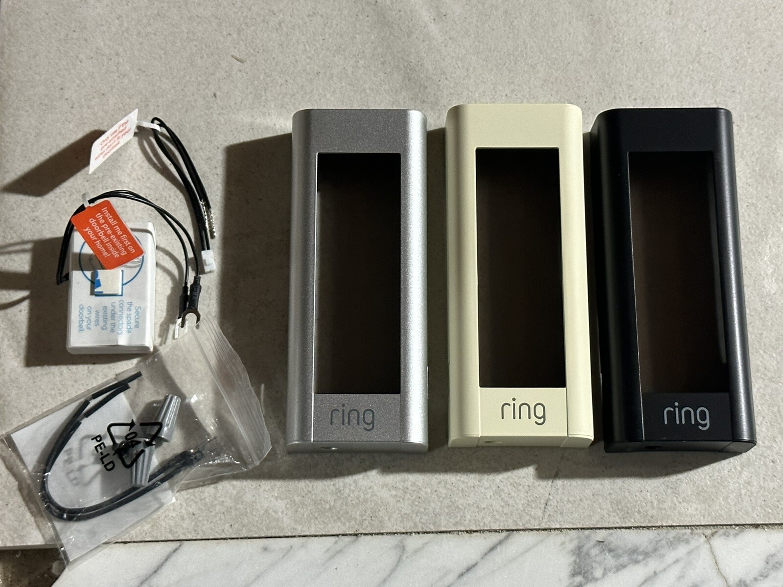 Ring Doorbell Faceplates (3x) and battery-image