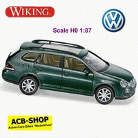 Vw Golf V Variant Mit Glasdach 2007-09 NordseegrüN Green Metallic 1:87 Wiking