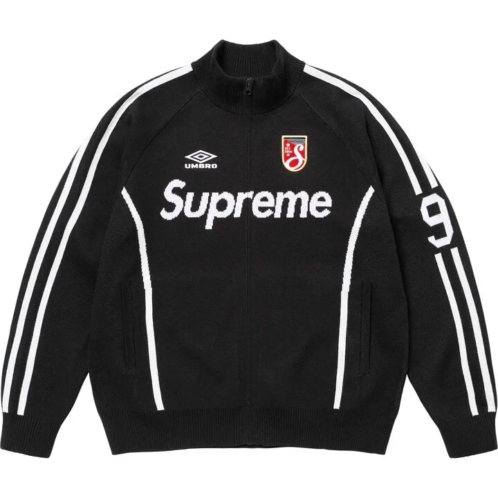 Taille L   Veste pull zippée Supreme Umbro noir