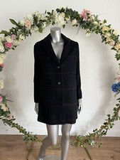 Image of JOULES Costello Women's Coat Overcoat Wool Blend Size 8 & 18 Navy Check NEW MT89