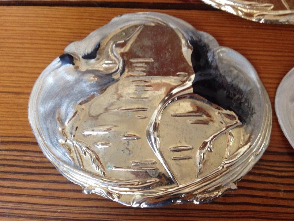 Лот из 5 Винтажных Латунных Пряжек для Ремней CHARMANT Beverly Hills Розовый Черный Набор Кранов - Изображение 3 из 4