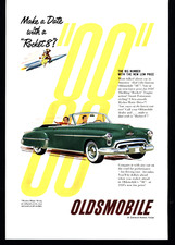 1950 OLDSMOBILE ROCKET 88 CONVERTIBLE PRINT AD