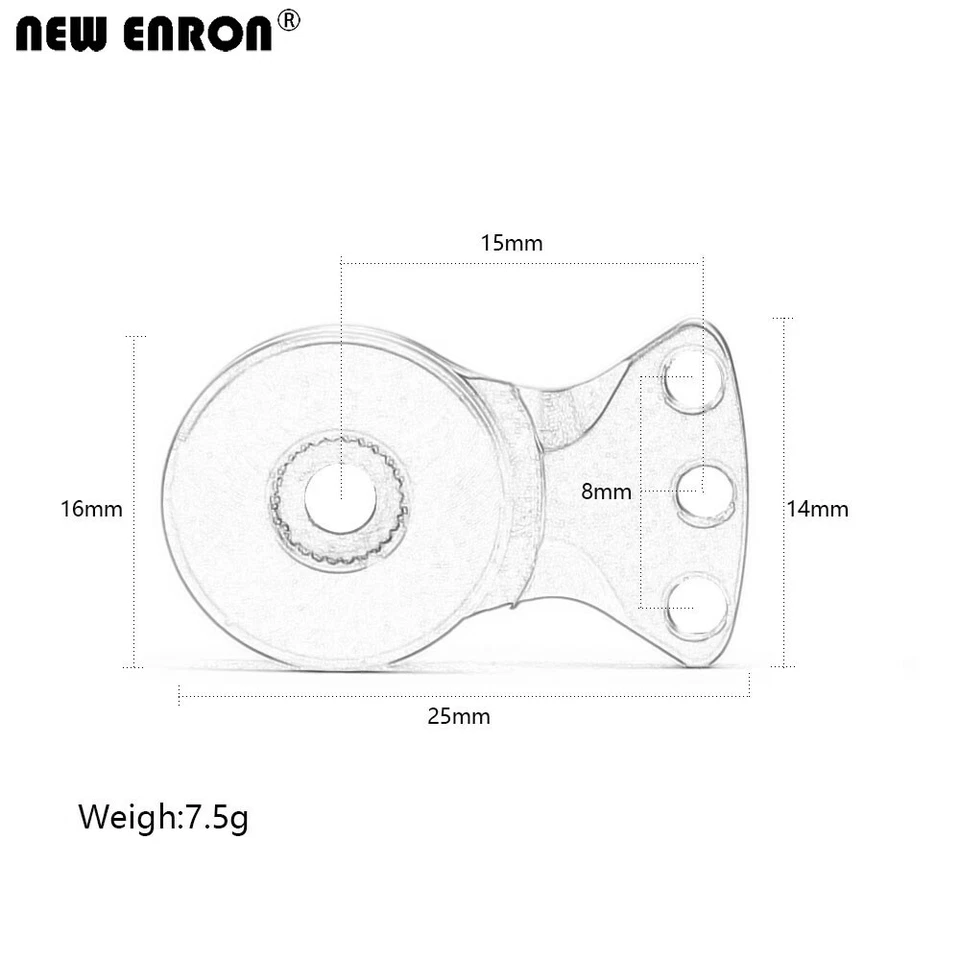 Aluminum 15/18/21.5MM 25T Spline Output Shaft Adjustable Hi-Torque Servo Saver - Image 2 of 4