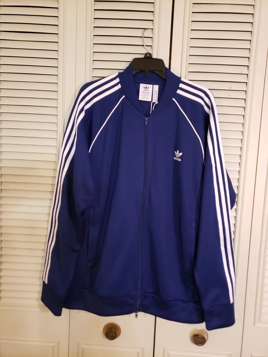 Adidas HO6710 PrimeBlue Men s 3 Stripe Track Jacket Navy White XXL NWT