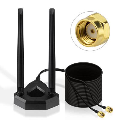 2,4G 5G 5,8G Omni Dual Band WiFi Antenne Desktop Router Signal Booster, Magnetic