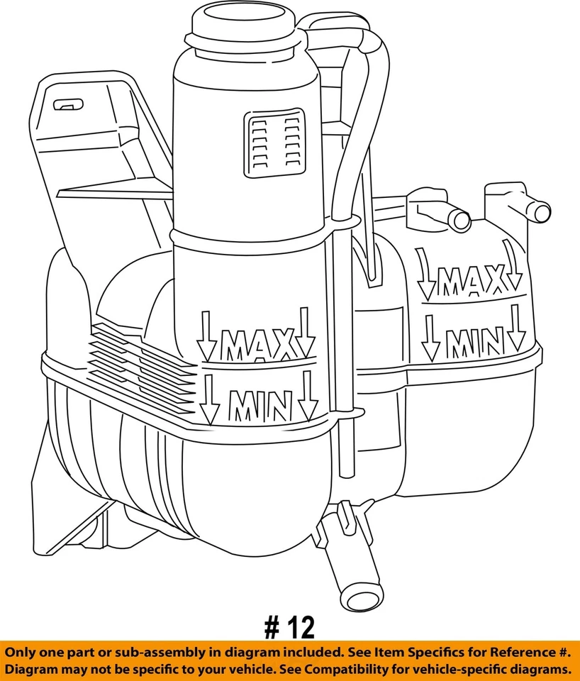 Used Engine Coolant Reservoir fits: 2015 Ram Dodge 2500 pickup 6.4 Grade A Foto 4 de 4