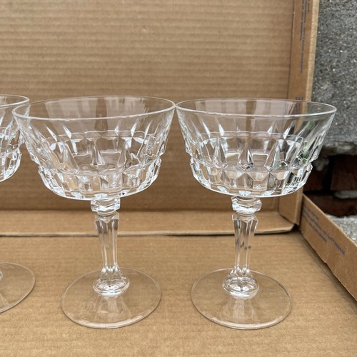 Set di 8 Bicchieri Sherbet Cris D Arques Durand Cristallo Chantelle Champagne - Foto 14 di 19