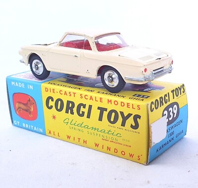 Corgi Toys 1:43 VOLKSWAGEN 1500 KARMANN GHIA 2-Door Sedan + Box