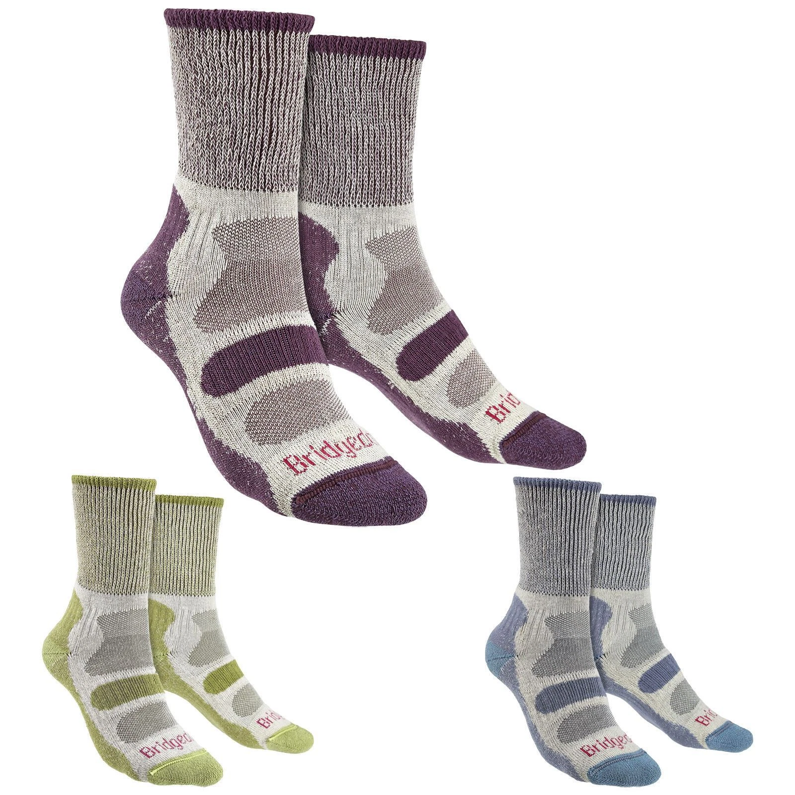 Bridgedale - Ladies Walking Light Cotton Cool Padded Sole Boot Socks
Opens in a new window or tab