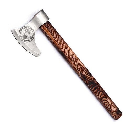 Warhorse High Carbon Forged Steel Bearded Axe - for Ultimate Outdoor Overall 20" - Picture 2 of 5