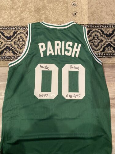 Robert Parish Boston Celtics HOF Signed Autographed Custom Jersey XL PSA COA - Picture 1 of 2