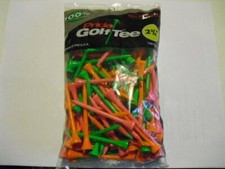 Pride Golf Tee Birch 2 3/4" Tees 6x100 Ct Bags Citrus Mix