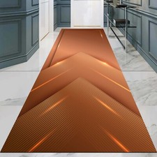 Copper Hall Runner, Modern Floor Mat, Chevron Rug, Luxury Runner, Sleek Corridor