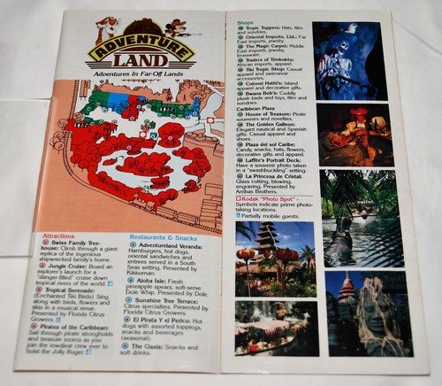1986 Magic Kingdom Guide MAP 15th Anniversary Tropical Serenade Star Jets Skyway - Picture 9 of 21