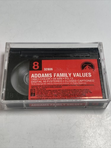 The Addams Family Video 8 32806 Complete Dustjacket Rare Vintage 1993 8mm Hi-fi - 第 2/9 張圖片