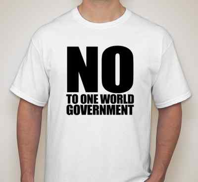 No to one world government peoples choice politics options small-5XL available