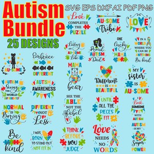 Download Autism Svg Bundle Autism Puzzle Autism Awareness Autism Clipart Svg Png Ai Ebay PSD Mockup Templates