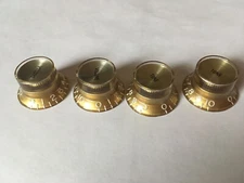 60-70's Style Gold Reflector Knobs For Gibson Les Paul Deluxe Small Vintage Font