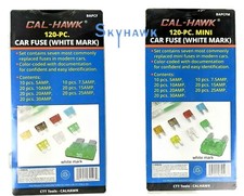 240pc Blade Fuse Assortment Auto Car Truck Motorcycle AMP White Mark FUSES Kit