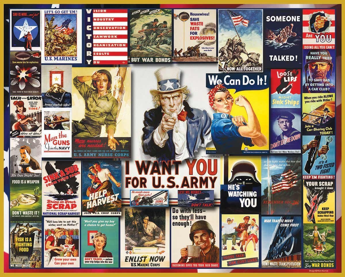 World War 2 Posters Collage 1000 piece jigsaw puzzle   760mm x 610mm