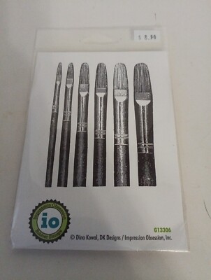 Impression Obsession Rubber Stamps, Paint Brushes, New In Package