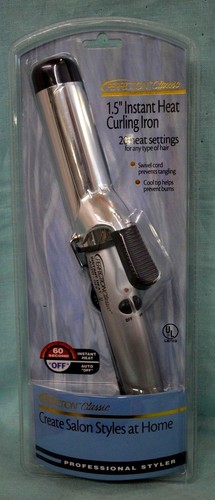 NEW Perfection CLASSIC 1.5" Instant HEAT Hair Curling IRON 20 Settings AUTO OFF