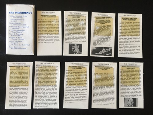 VINTAGE THE PRESIDENCY COLLECTIBLE (10) CARD SET MINT CONDITION!! D - Picture 4 of 5