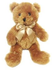 NEW Ms Teddy Bear Light Brown Teddy Bear 15" Gift Plush Stuffed Toy w/ Ribbon
