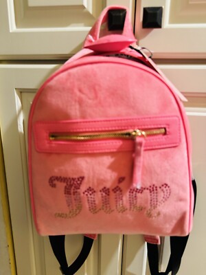 NWT Juicy Couture Pink Lemonade Velour Bog Spencer Backpack JUICY COUTURE Bag Big Spender Backpack - Pink | Mercari main image 4