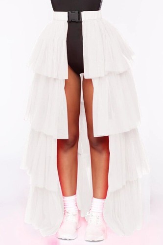 Tutu Skirt Mesh Tulle High Low Bustle Skirt Petticoat Skirt Fluffy Underskirt - Bild 26 von 32