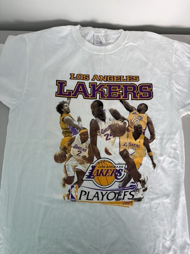 Los Angeles Lakers 2009 Playoffs Kobe Bryant Double Side White T Shirt Large - Picture 4 of 17