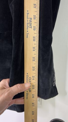 PERRY ELLIS Black Velvet Sports coat Jacket Blazer 3 Button Mens Sz XL Altered - Picture 17 of 19
