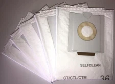 CT36 Vacuum Filter Bags Compatible with Festool CT 36 Tear Resistant 496186 5-PK