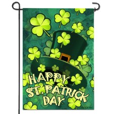 Anley Premium Happy St. Patrick's Day Garden Flag Double Sided 18 x 12.5 Inch