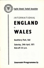 England Schools v Wales Schools 1971 (24 Apr) @ Boothferry Park, Hull