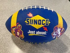 90's Sunoco "Just ahead" Gas Station Logo Promotional Blue Collectable Football