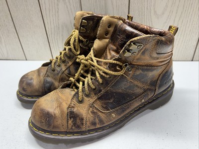 Dr Doc Martens AW004 Diego 12 Brown Leather Air Wair Lace Up Work Shoes Boots