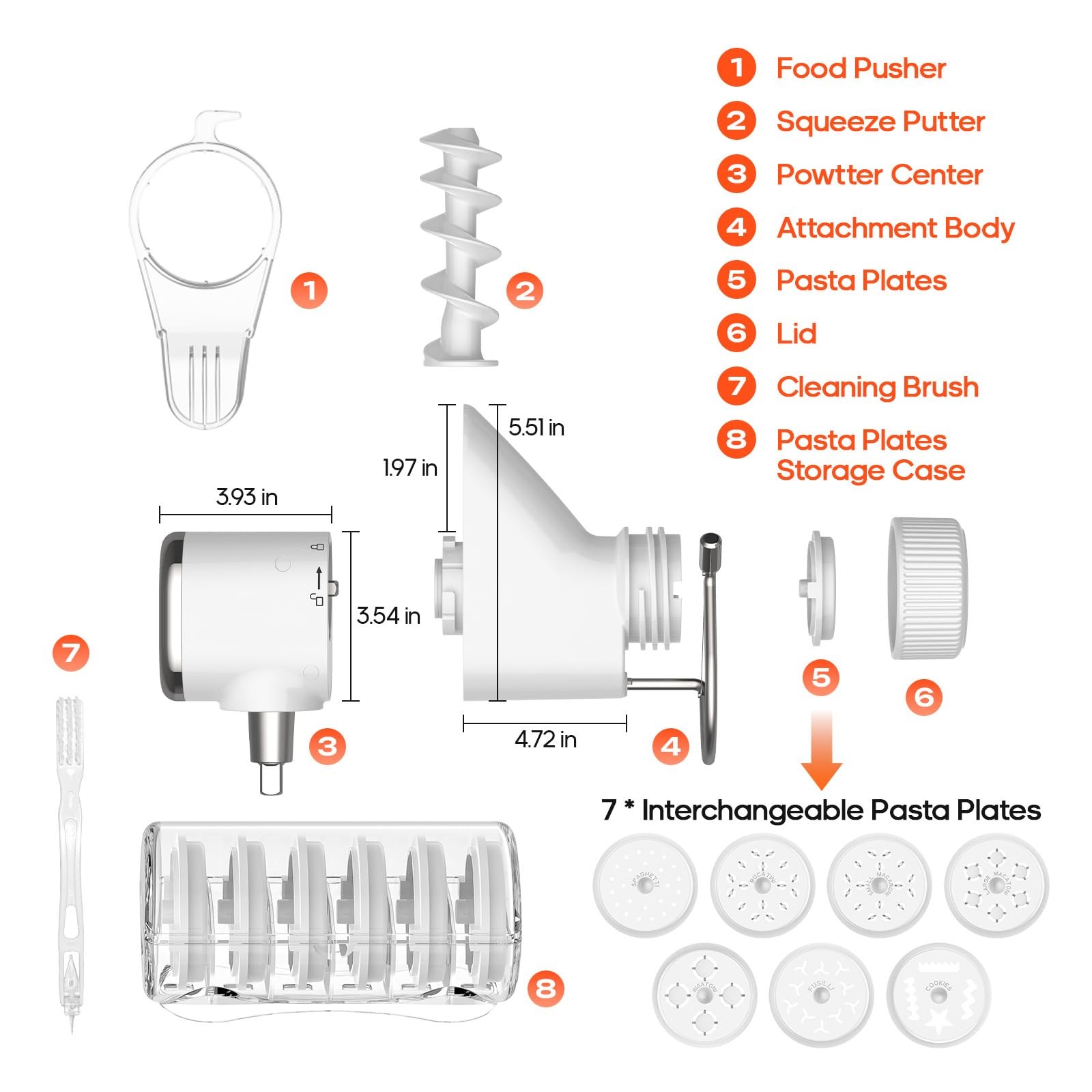 Gourmet Pasta Press Attachment for KitchenAid Stand Mixers, Pasta Attachment ...