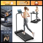 Compact Folding Treadmill for Home - Portable Electric Walking Pad with Handle,