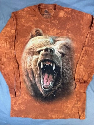Camisa The Mountain Grizzly Growl Bear Tie Die Manga Larga Unisex Mediana - Imagen 1 de 4