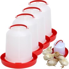 Poultry  Bird Water Dispenser 3L, 4-Pack   Easy to Refill Hanging Chicken Wa...