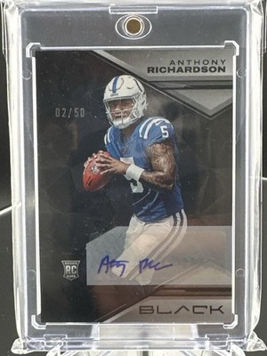 2023 Panini Black - Rookies Anthony Richardson #121 Autographs /50 (AU, RC)