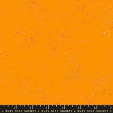 Fat Quarter Ruby Star Society "Speckled" Metallic Clementine Orange