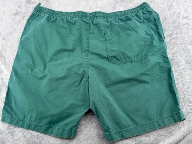 M&S Men’s Green Drawstring Casual Shorts 2XL Cotton Blend Elastic Waist Summer image 5