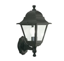 Lampada da parete Sovil verso l'alto IP43 1xE27 max 60W nero - 133.011/06