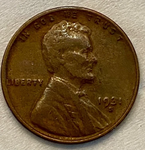 1931 s wheat cent brown in good condition